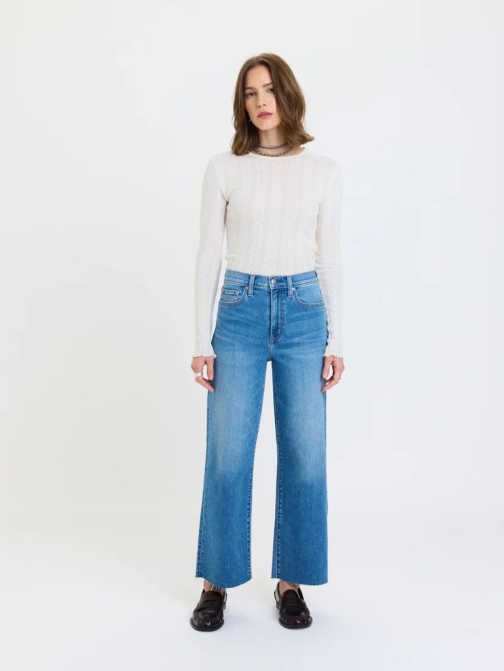 DAZE DENIM PLEASER HIGH RISE WIDE ANKLE IN WAVY Sale price
